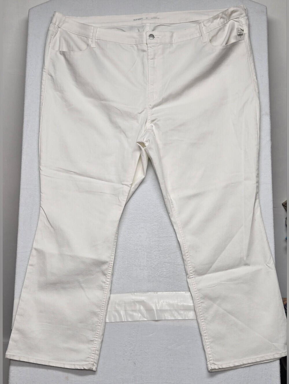 Old Navy 30 Denim Jeans White Mid Rise Wow Boot Cut Stretch